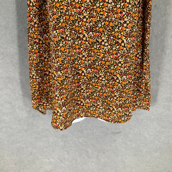 Lauren Conrad Top XL Floral Print Ruffle‎ Trim Tie Back Sleeveless Cottagecore - Picture 5 of 12